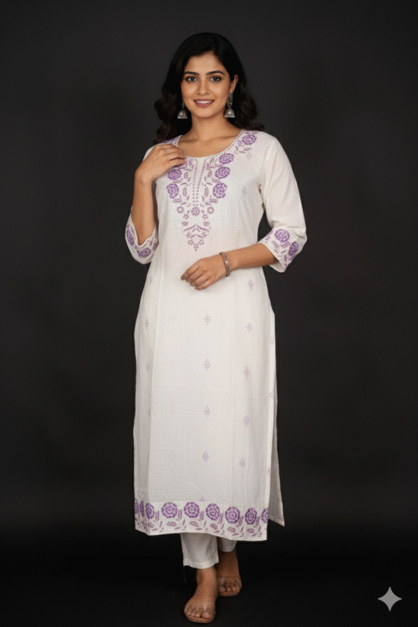 straight-cut cotton kurti