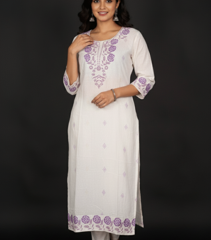 straight-cut cotton kurti