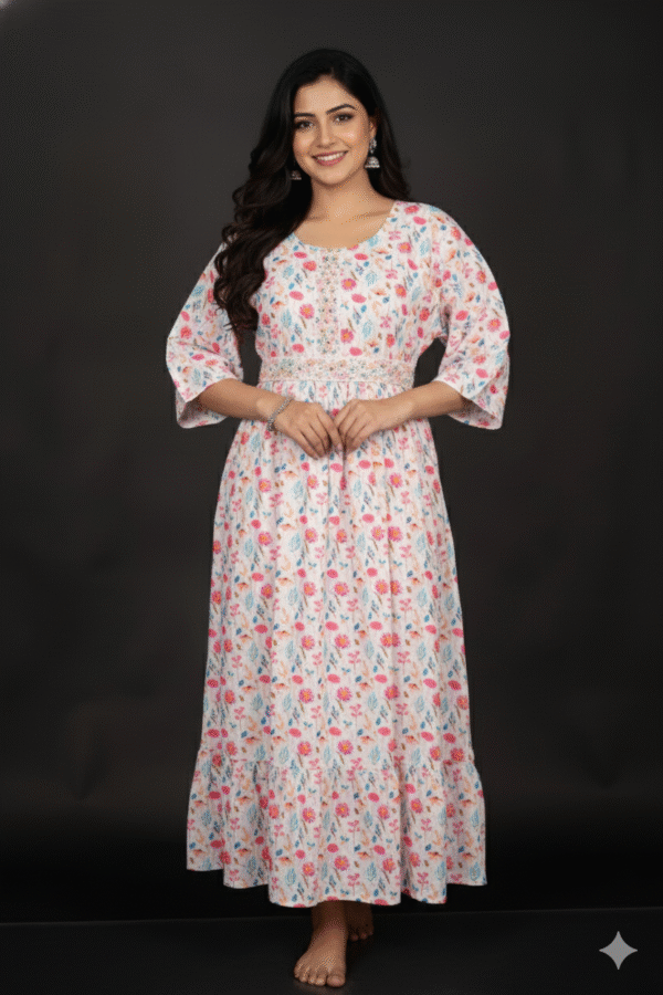 long flared dress