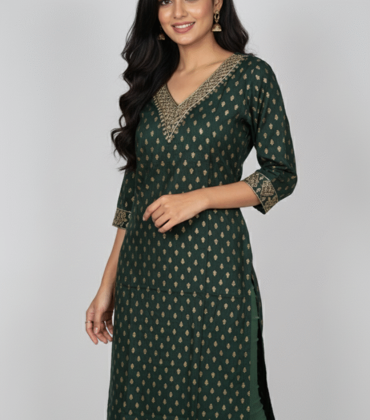 Gold-Print Kurti