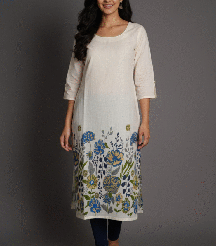 Elegant Floral Kurta