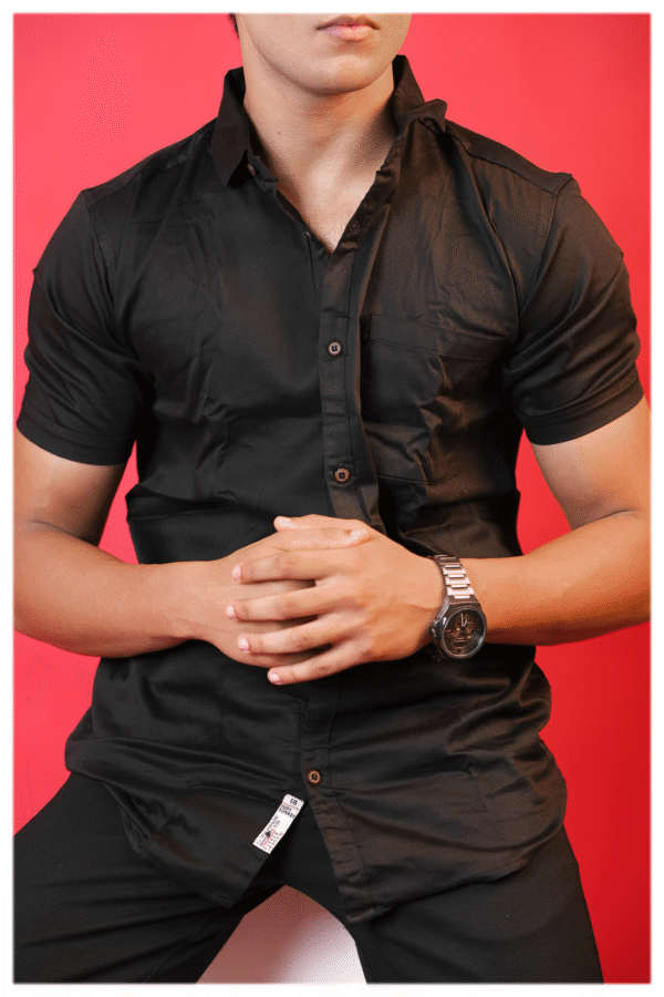 men’s casual short-sleeve button-down shirt