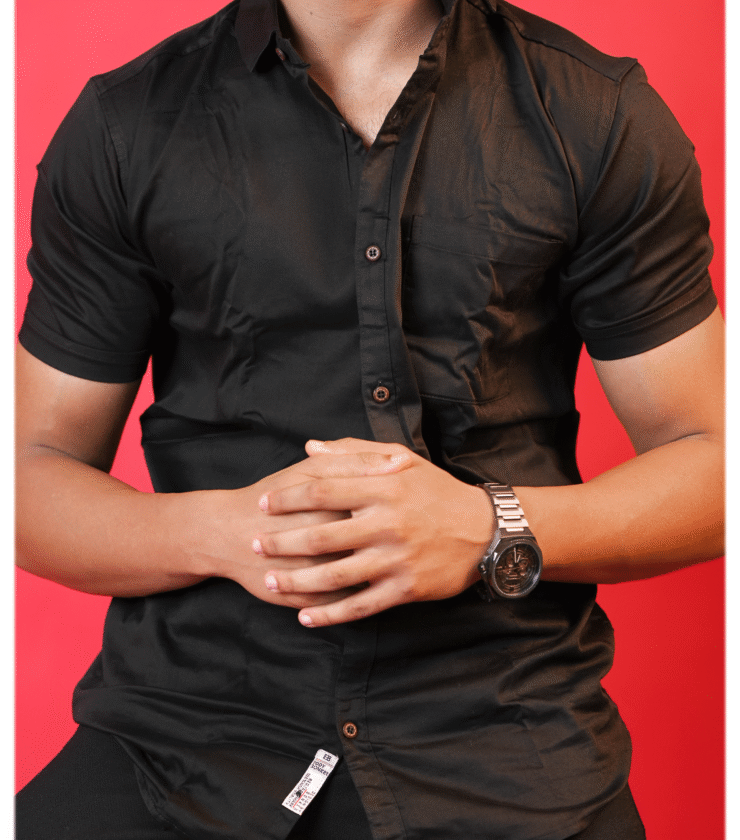 men’s casual short-sleeve button-down shirt