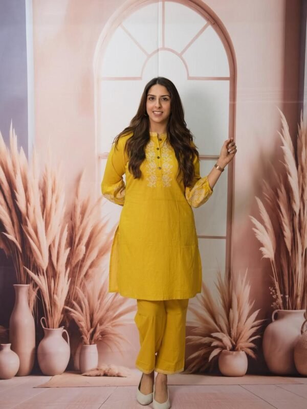 solid cotton co-ord set