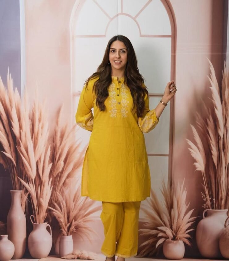 solid cotton co-ord set