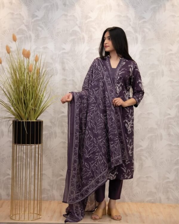 Cotton fabric Embroidery Work Kurti