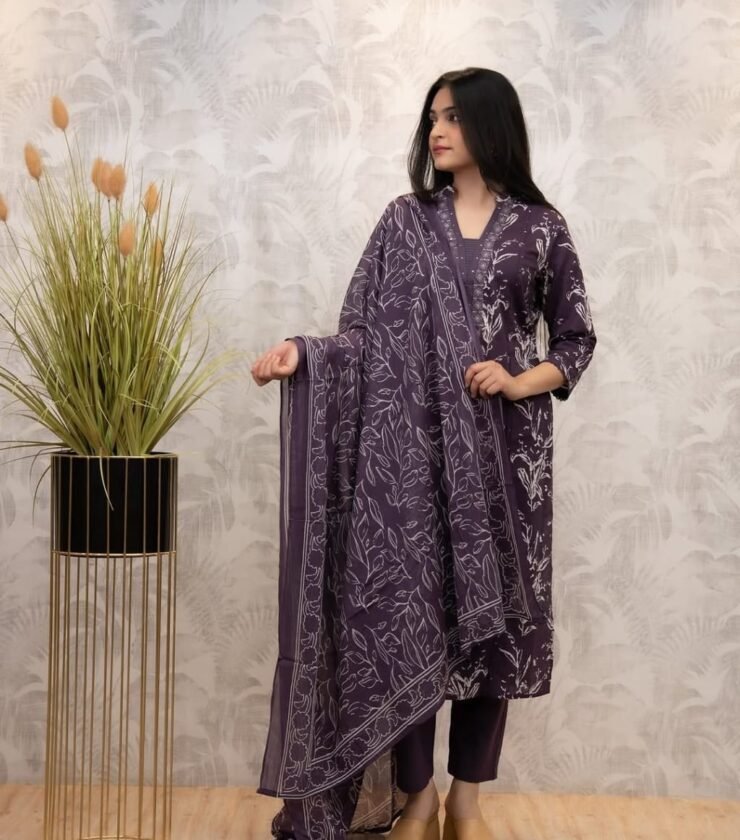 Cotton fabric Embroidery Work Kurti