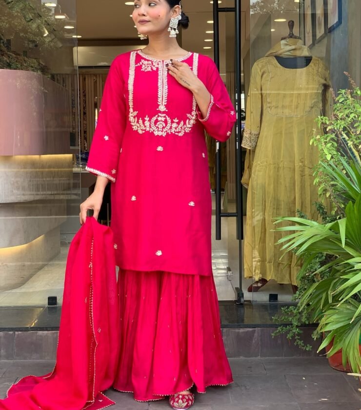 PARTY WEAR SHARARA 3PCS