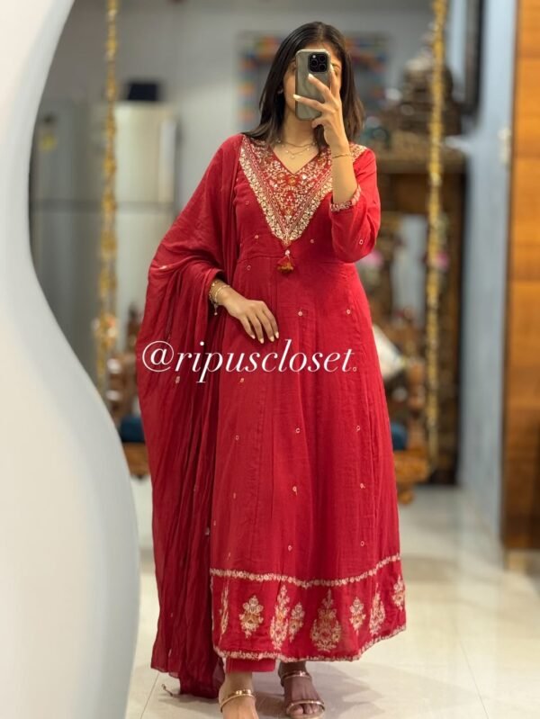 NEW ARRIVALS PARTY WEAR ANARKALI 3PCS