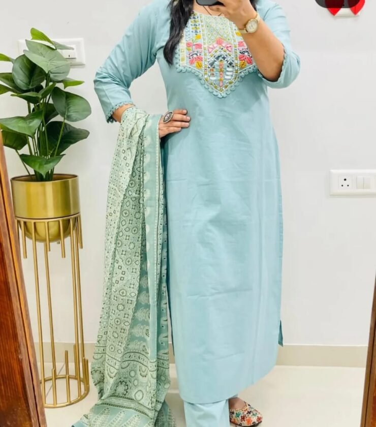 Kurti with plazzo with dupatta