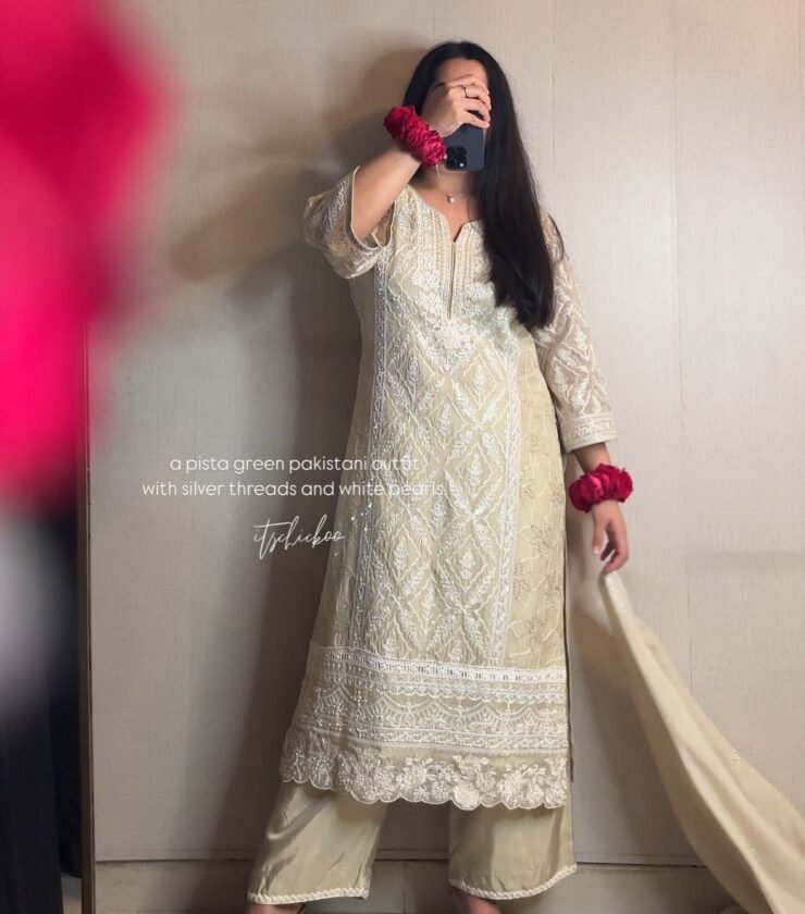 Georgette Top Plazzo & Dupatta Set