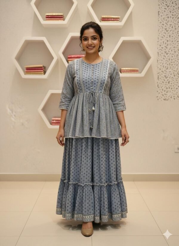 Kurti Gown with Short Jacket