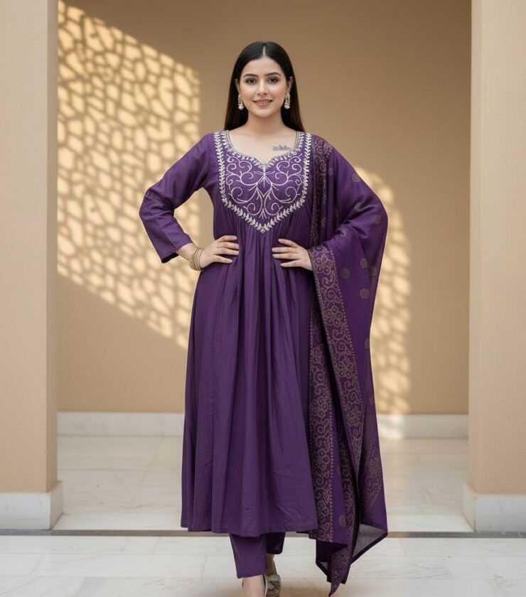 Chanderi Suit Set