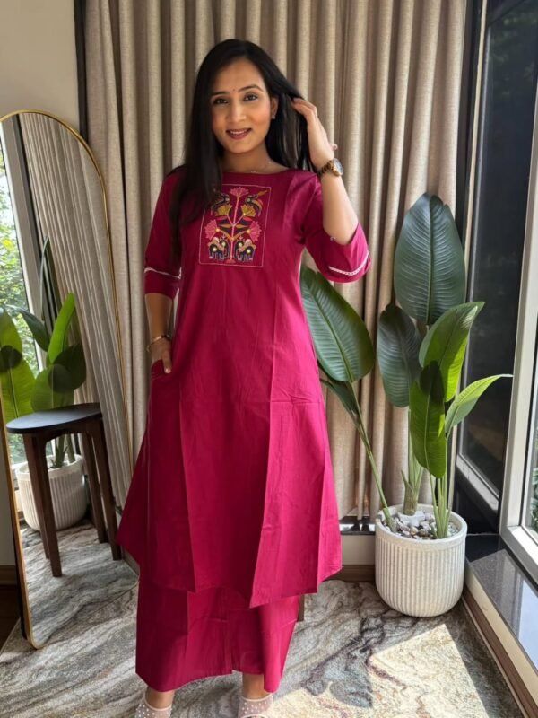 berry-toned ethnic co-ord set