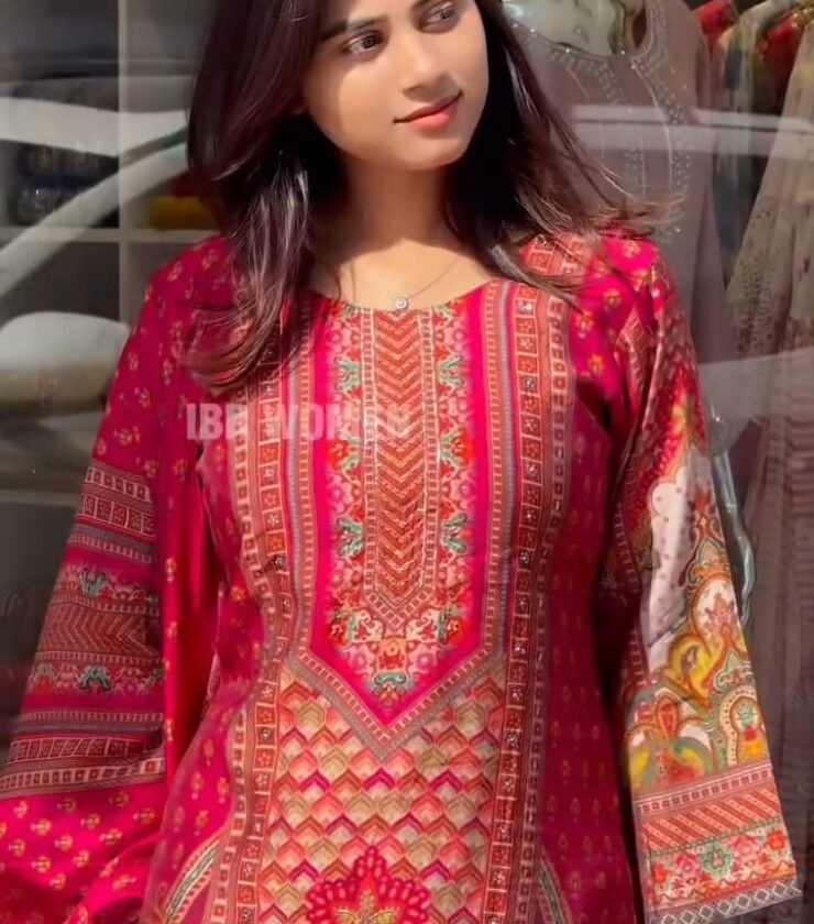 digital prints and hand embroidery