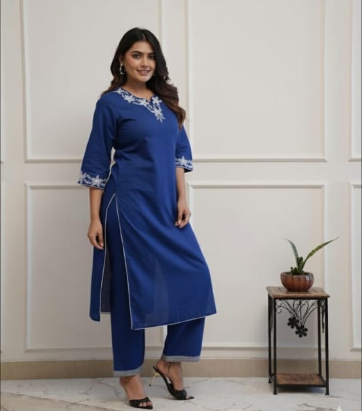 beautiful embroidery kurti plazo