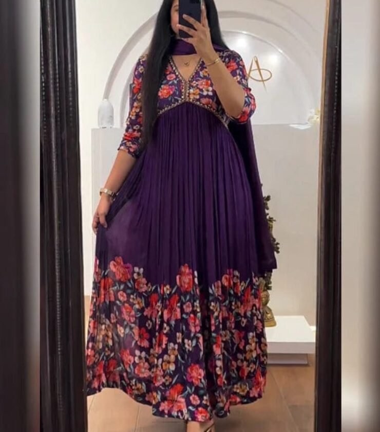 Alia Cut Flared Kurti Pant Dupatta Set