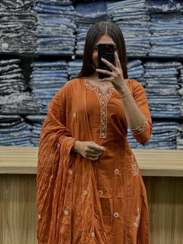 Beautiful suit with beautiful embroidery hand work