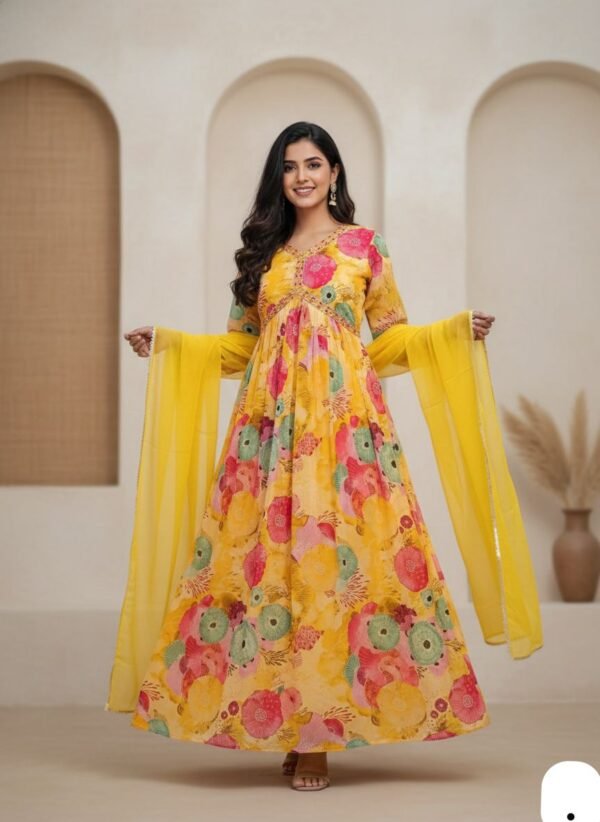  Alia cut kurtis dupatta 