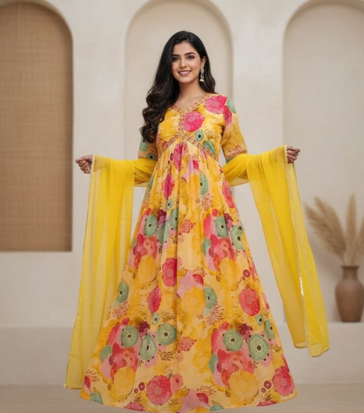  Alia cut kurtis dupatta 