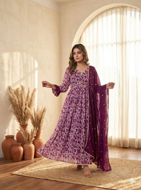 Alia cut kurtis dupatta